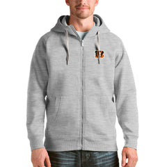 Cincinnati Bengals Antigua Victory Full-Zip Hoodie Heather Gray | NFL