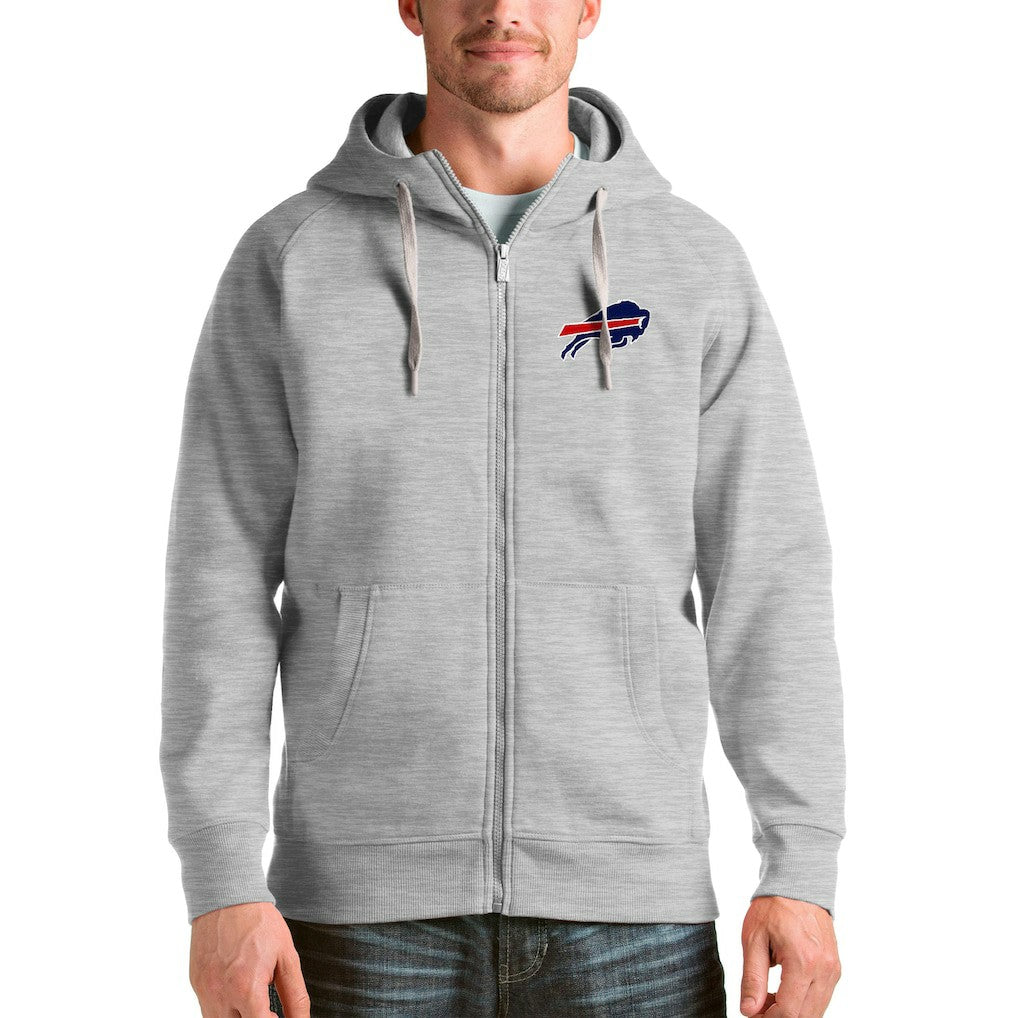 Buffalo Bills Antigua Victory Full-Zip Hoodie Heather Gray | NFL