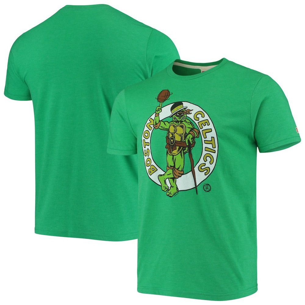 Boston Celtics Homage NBA x Teenage Mutant Ninja Turtles Tri-Blend T-Shirt Kelly Green - NBA