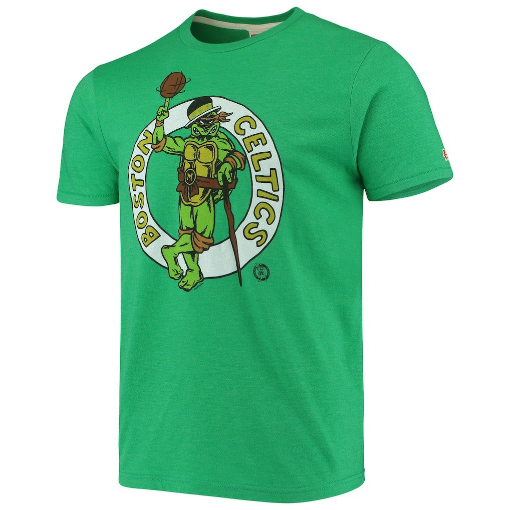 Boston Celtics Homage NBA x Teenage Mutant Ninja Turtles Tri-Blend T-Shirt Kelly Green - NBA