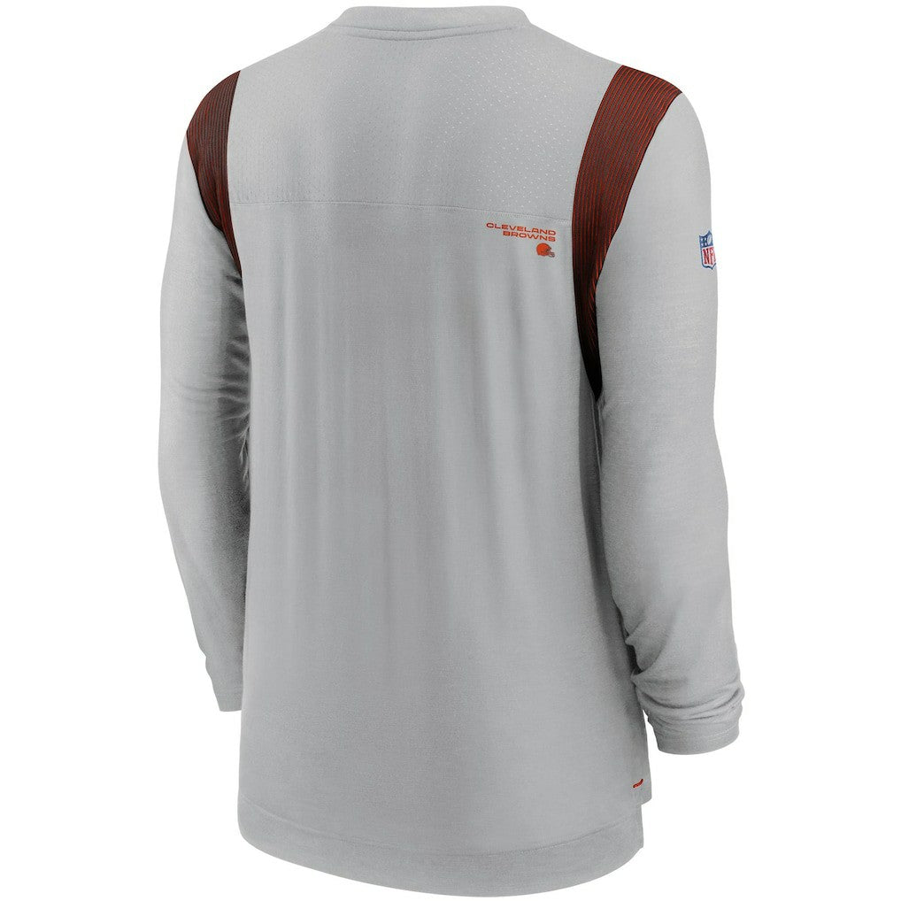 Cleveland Browns Sideline Player UV Performance Long Sleeve T-Shirt Gray | Nike for Sale