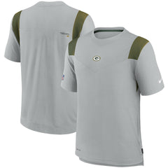 Green Bay Packers Sideline Player UV Performance T-Shirt Gray | Nike for Sale