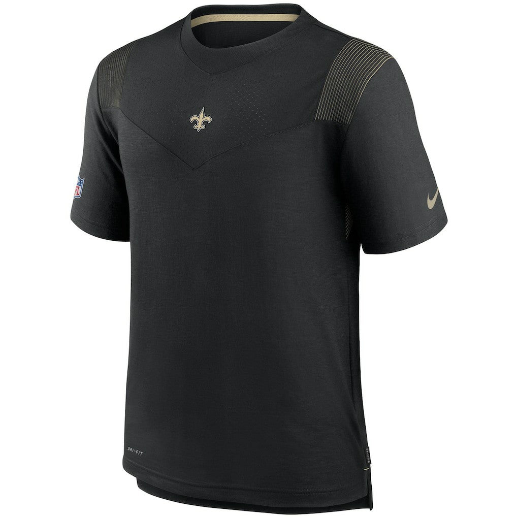 New Orleans Saints Sideline Player UV Performance T-Shirt Black | Nike for Sale