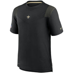 New Orleans Saints Sideline Player UV Performance T-Shirt Black | Nike for Sale