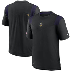 Minnesota Vikings Sideline Player UV Performance T-Shirt Black | Nike for Sale
