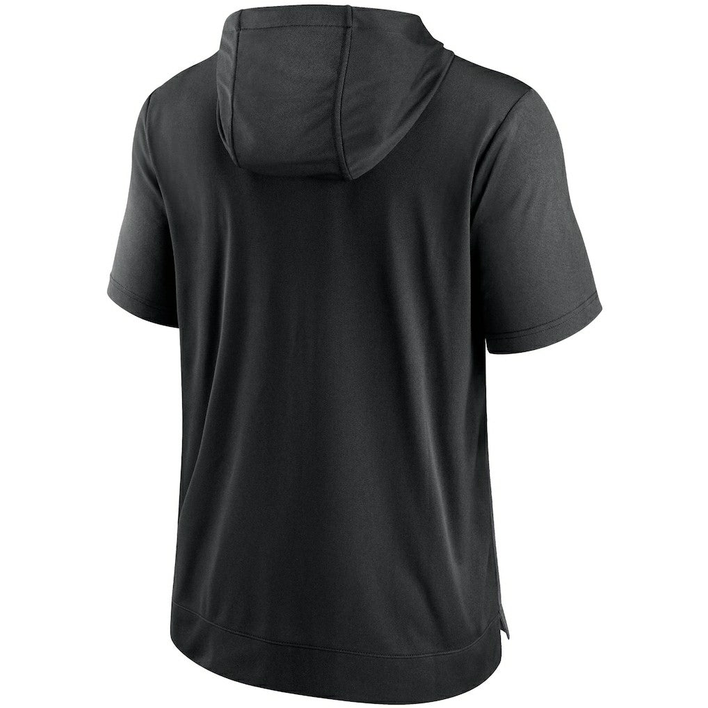 Las Vegas Raiders Performance Hoodie T-Shirt Heathered Charcoal/Black | Nike for Sale