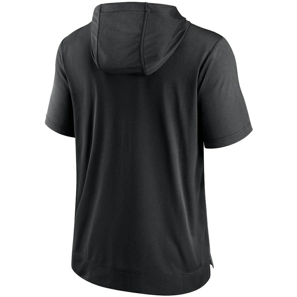 Las Vegas Raiders Performance Hoodie T-Shirt Heathered Charcoal/Black | Nike for Sale