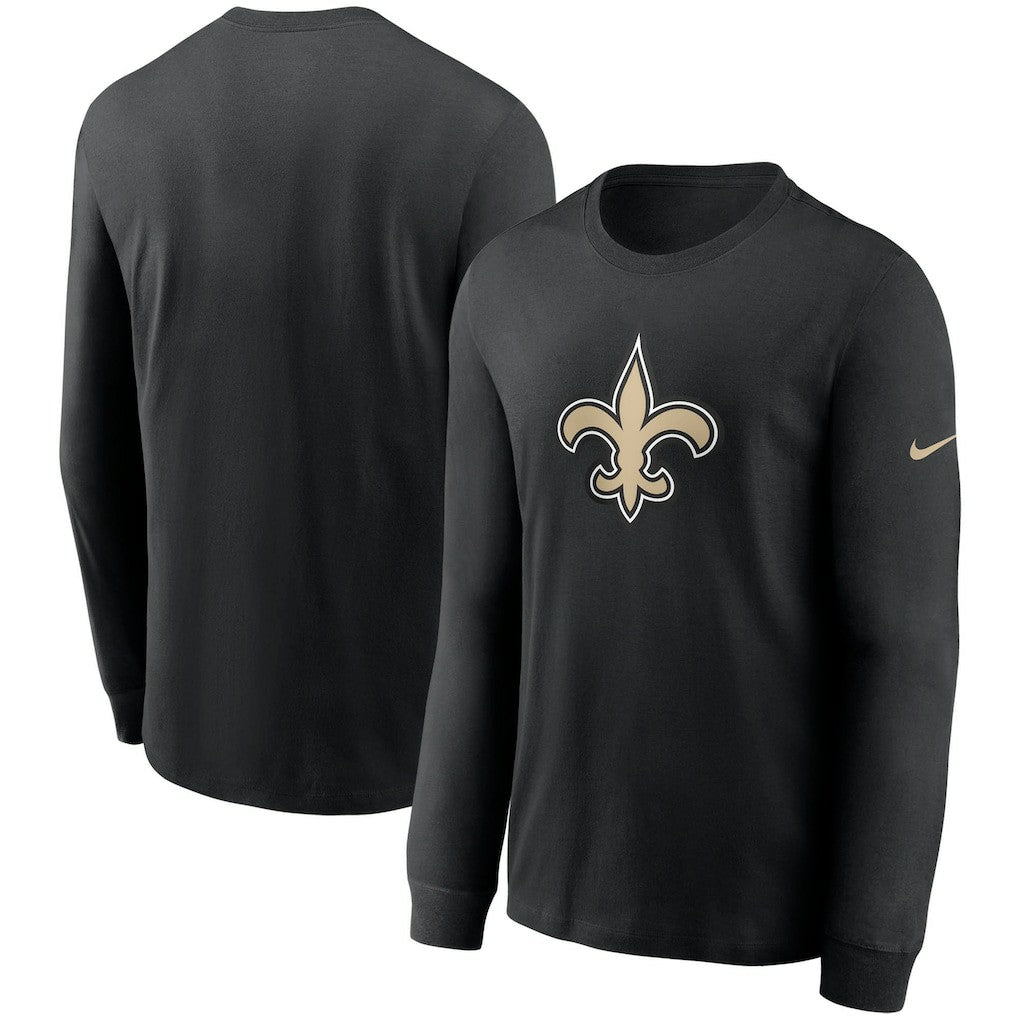 New Orleans Saints Primary Logo Long Sleeve T-Shirt Black | Nike for Sale