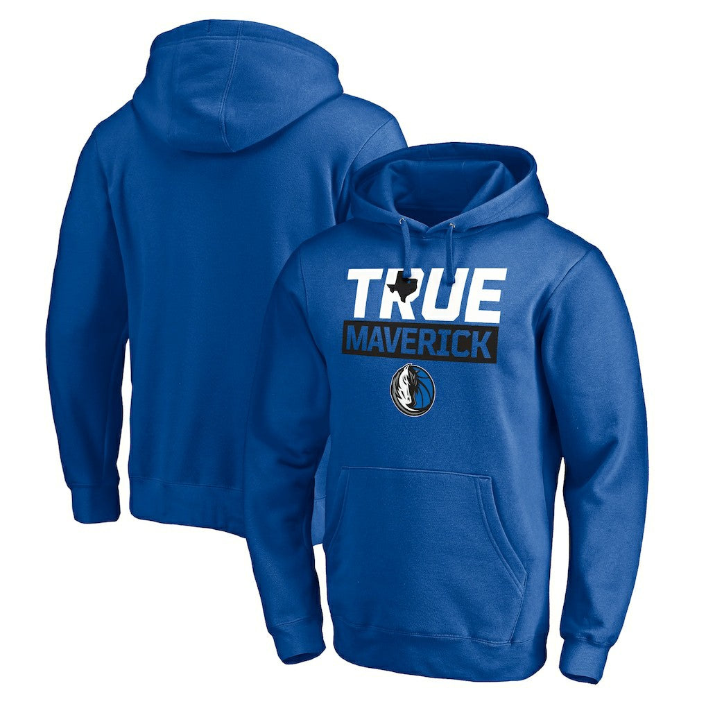 Dallas Mavericks Post Up Hometown Collection Fitted Pullover Hoodie Blue - NBA
