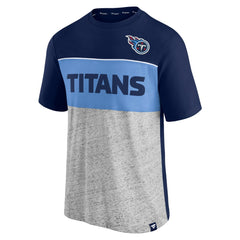 Tennessee Titans Colorblock T-Shirt Navy/Heathered Gray | Fanatics