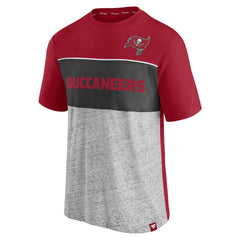 Tampa Bay Buccaneers Colorblock T-Shirt Red/Heathered Gray | Fanatics