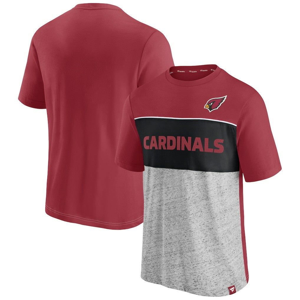 Arizona Cardinals Colorblock T-Shirt Cardinal/Heathered Gray | Fanatics
