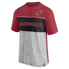 Arizona Cardinals Colorblock T-Shirt Cardinal/Heathered Gray | Fanatics