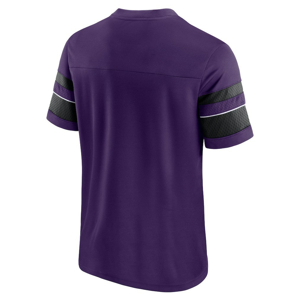 Baltimore Ravens Textured Hashmark V-Neck T-Shirt Purple | Fanatics