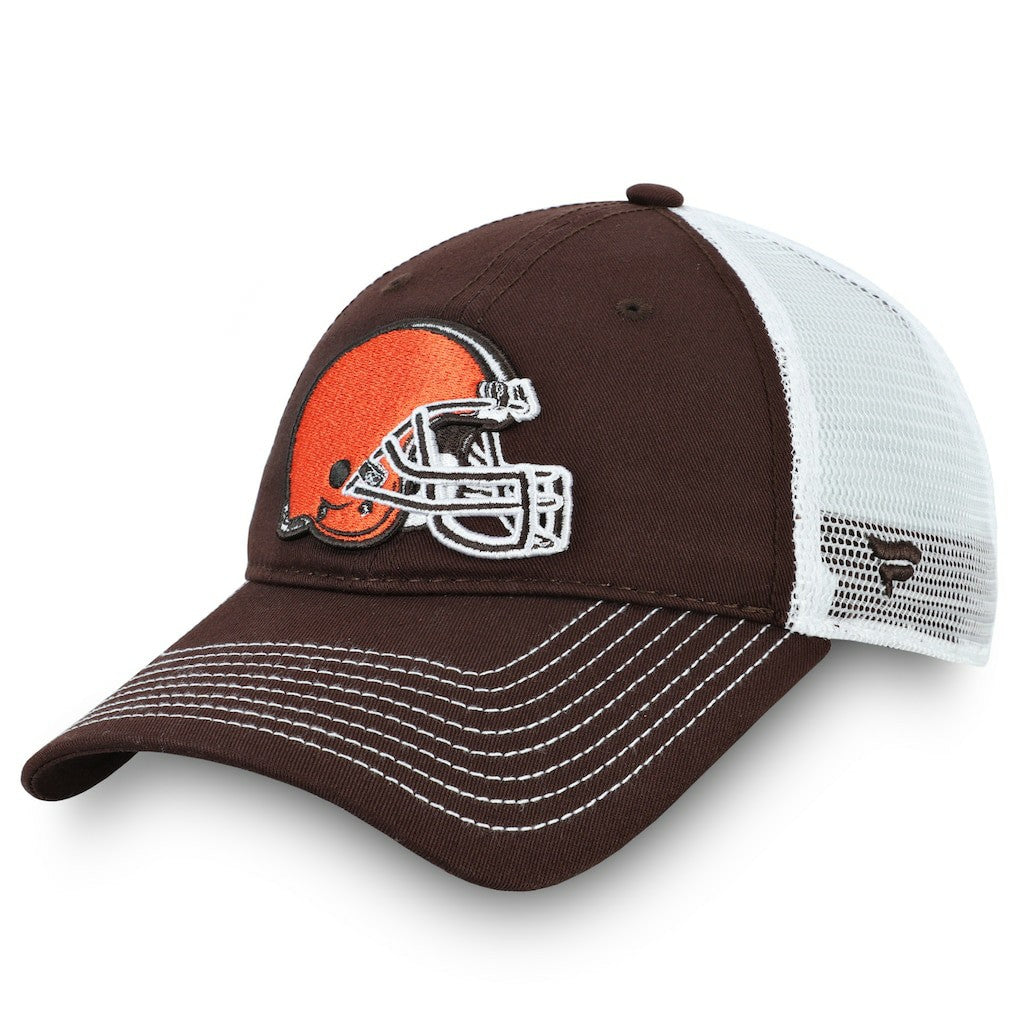 Cleveland Browns Fundamental Trucker Unstructured Adjustable Hat Brown/White | Fanatics