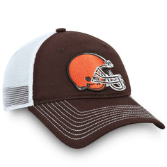 Cleveland Browns Fundamental Trucker Unstructured Adjustable Hat Brown/White | Fanatics