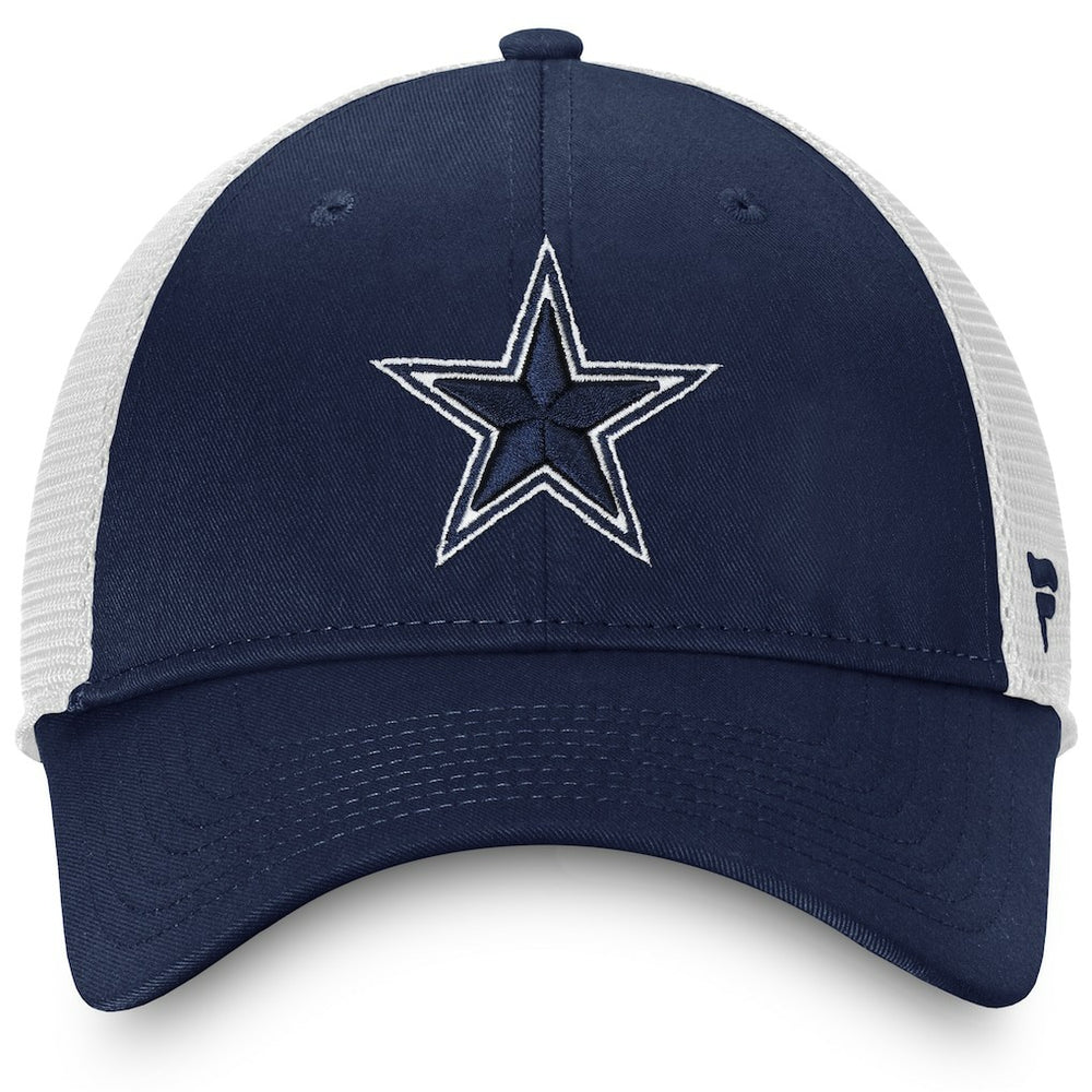 Dallas Cowboys Fundamental Trucker Unstructured Adjustable Hat Navy/White | Fanatics