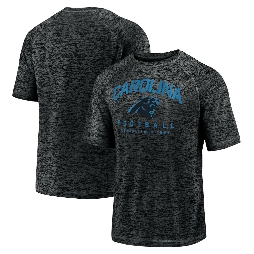 Carolina Panthers Shade Battle Ready Raglan Space-Dye T-Shirt Black | Fanatics