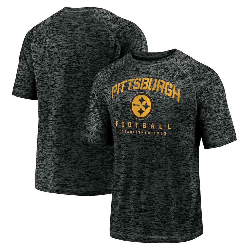 Pittsburgh Steelers Shade Battle Ready Raglan Space-Dye T-Shirt Black | Fanatics