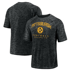 Pittsburgh Steelers Shade Battle Ready Raglan Space-Dye T-Shirt Black | Fanatics