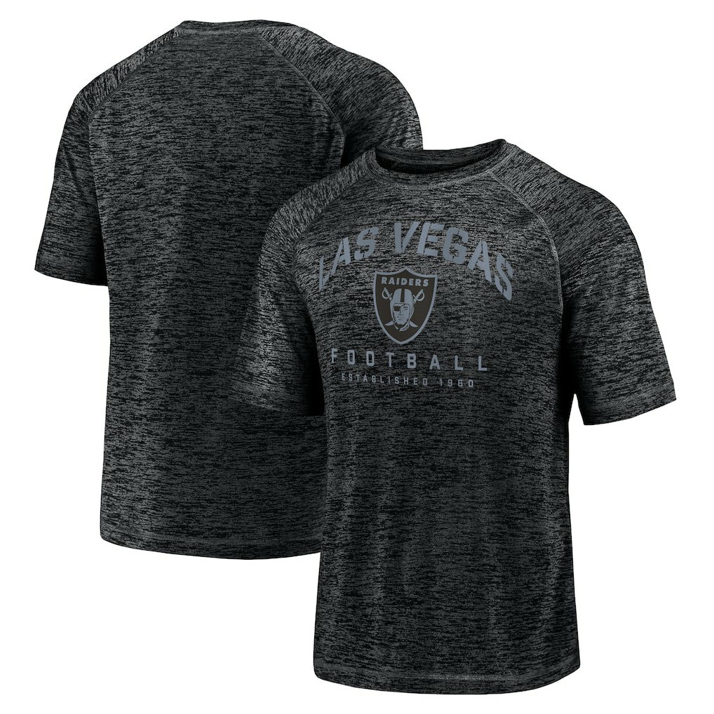 Las Vegas Raiders Shade Battle Ready Raglan Space-Dye T-Shirt Black | Fanatics