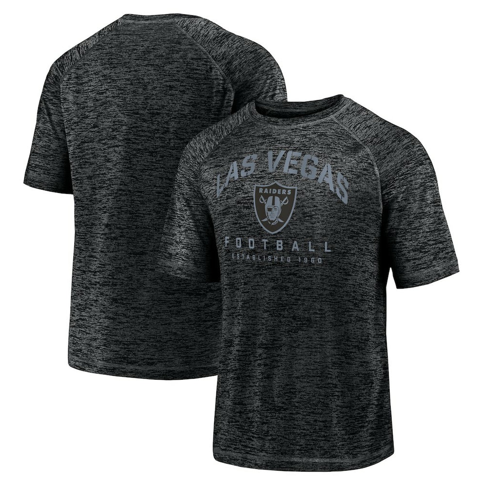 Las Vegas Raiders Shade Battle Ready Raglan Space-Dye T-Shirt Black | Fanatics