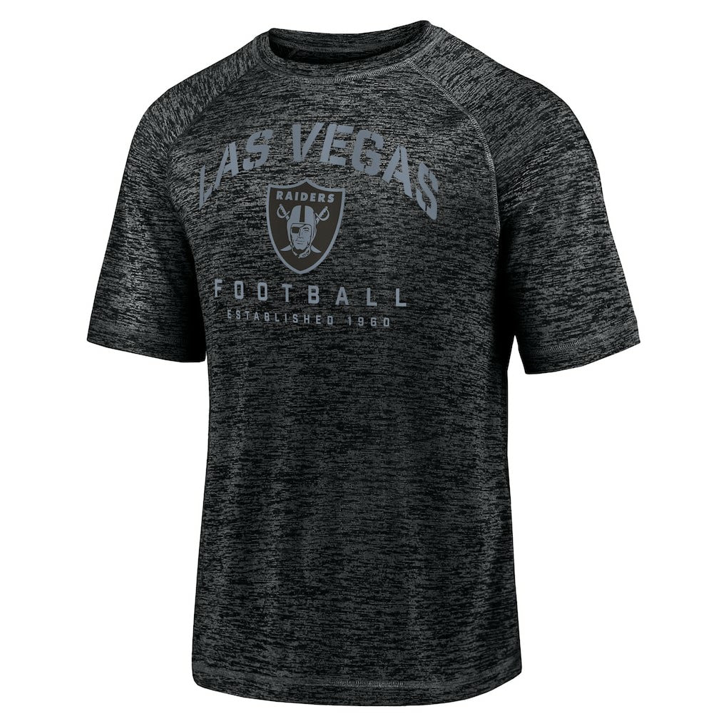 Las Vegas Raiders Shade Battle Ready Raglan Space-Dye T-Shirt Black | Fanatics