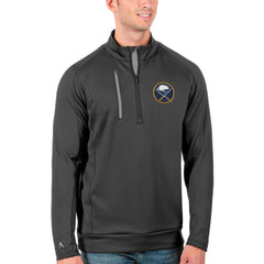 Buffalo Sabres Antigua Generation Quarter-Zip Pullover Jacket - Charcoal/Silver - NHL