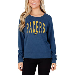 Indiana Pacers Concepts Sport Women's Mainstream Terry Long Sleeve Top Navy - NBA
