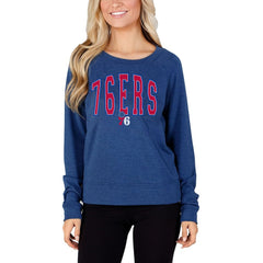 Philadelphia 76ers Concepts Sport Women's Mainstream Terry Long Sleeve Top Royal - NBA