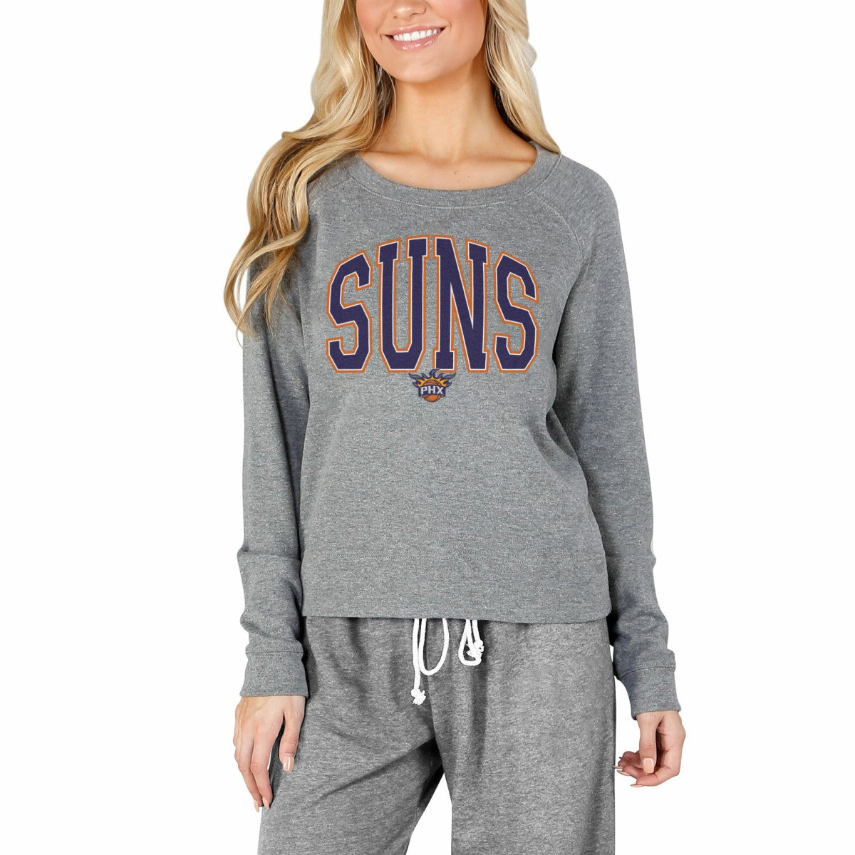 Phoenix Suns Concepts Sport Women's Mainstream Terry Long Sleeve Top Gray - NBA