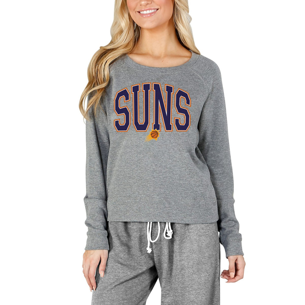 Phoenix Suns Concepts Sport Women's Mainstream Terry Long Sleeve Top Gray - NBA