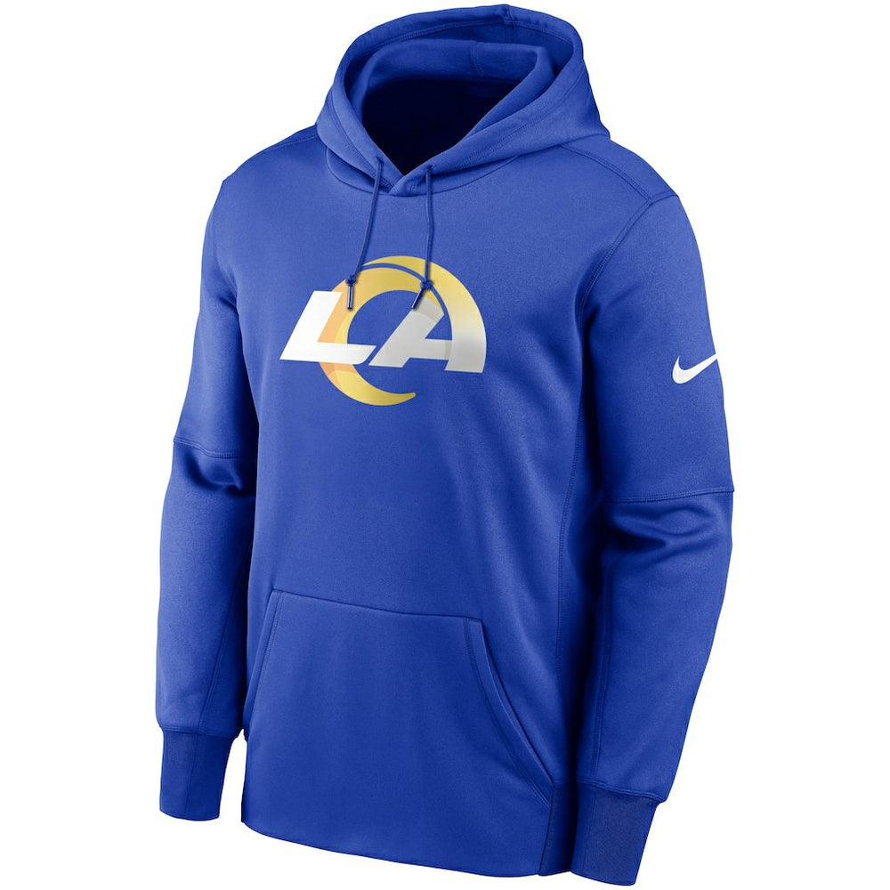 Los Angeles Rams Primary Logo Therma Performance Pullover Hoodie Royal | Nike for Sale