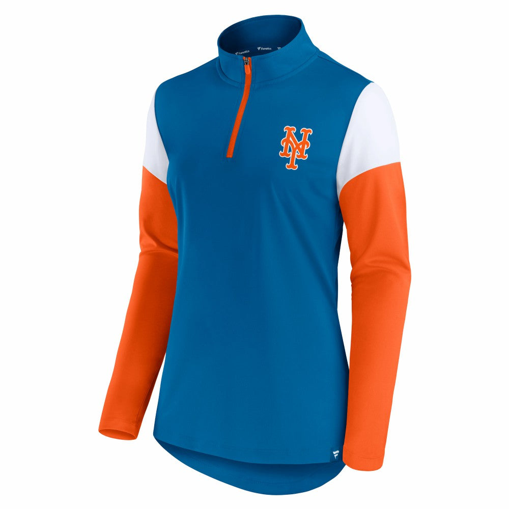 New York Mets Fanatics Women's Authentic Fleece Quarter-Zip Jacket - MLB