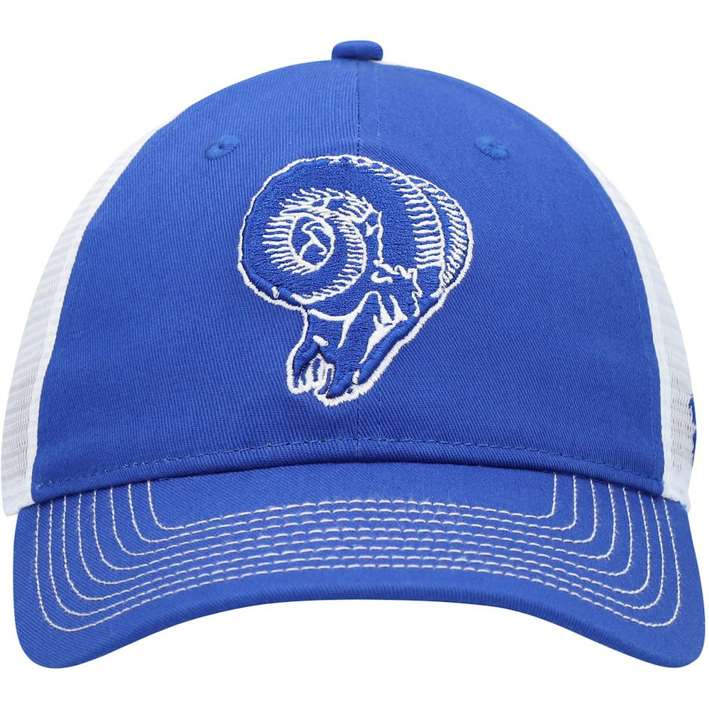 Los Angeles Rams Fundamental Vintage Trucker Unstructured Adjustable Hat Royal/White | Fanatics