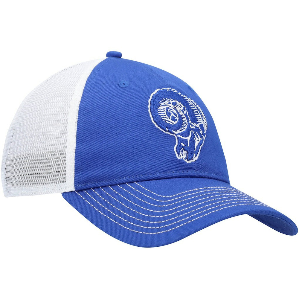 Los Angeles Rams Fundamental Vintage Trucker Unstructured Adjustable Hat Royal/White | Fanatics