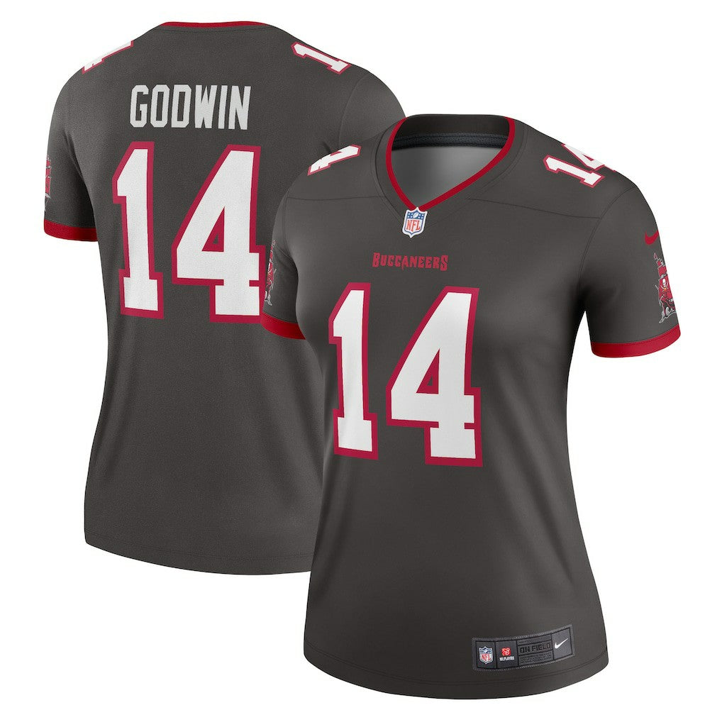 Chris Godwin Tampa Bay Buccaneers Women's Alternate Legend Player Performance Top Pewter | Nike for Sale