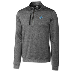 Detroit Lions Cutter & Buck Stealth Quarter-Zip Jacket Gray | NFL