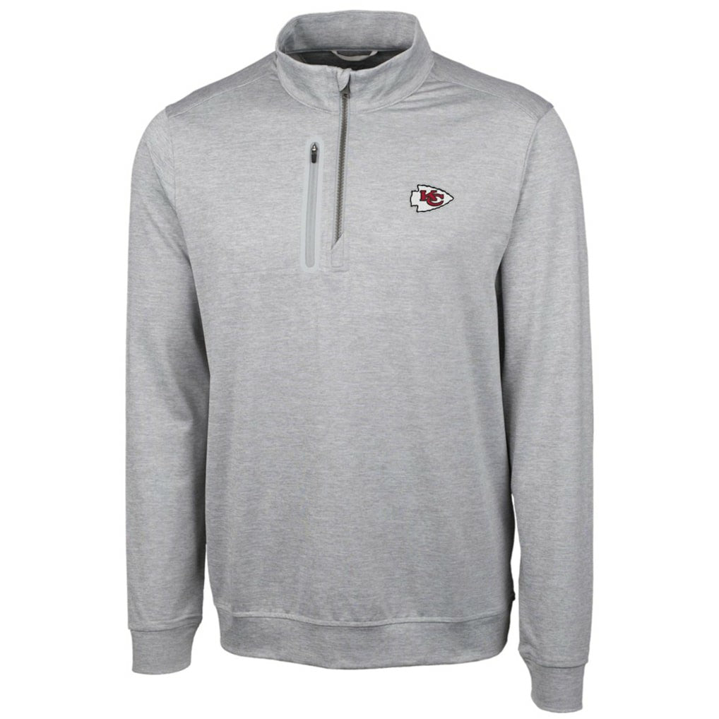 Kansas City Chiefs Cutter & Buck Stealth Quarter-Zip Jacket Cream | NFL