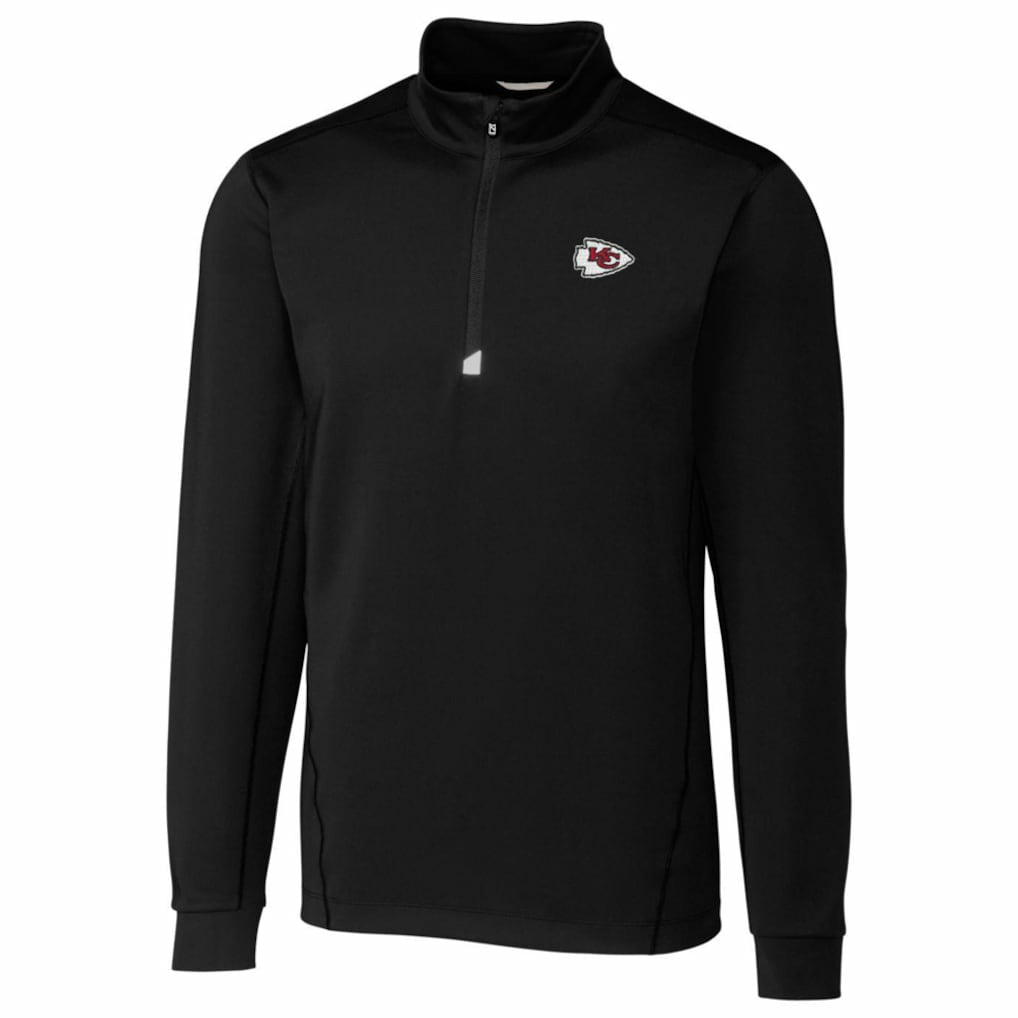 Kansas City Chiefs Cutter & Buck Traverse Quarter-Zip Pullover Jacket Black | NFL