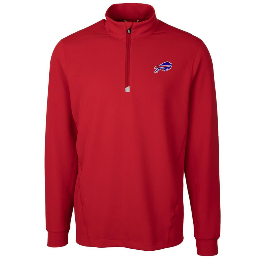Buffalo Bills Cutter & Buck Traverse Quarter-Zip Pullover Jacket Red | NFL