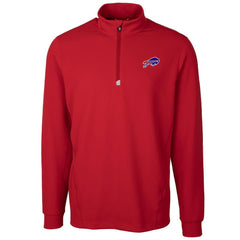 Buffalo Bills Cutter & Buck Traverse Quarter-Zip Pullover Jacket Red | NFL