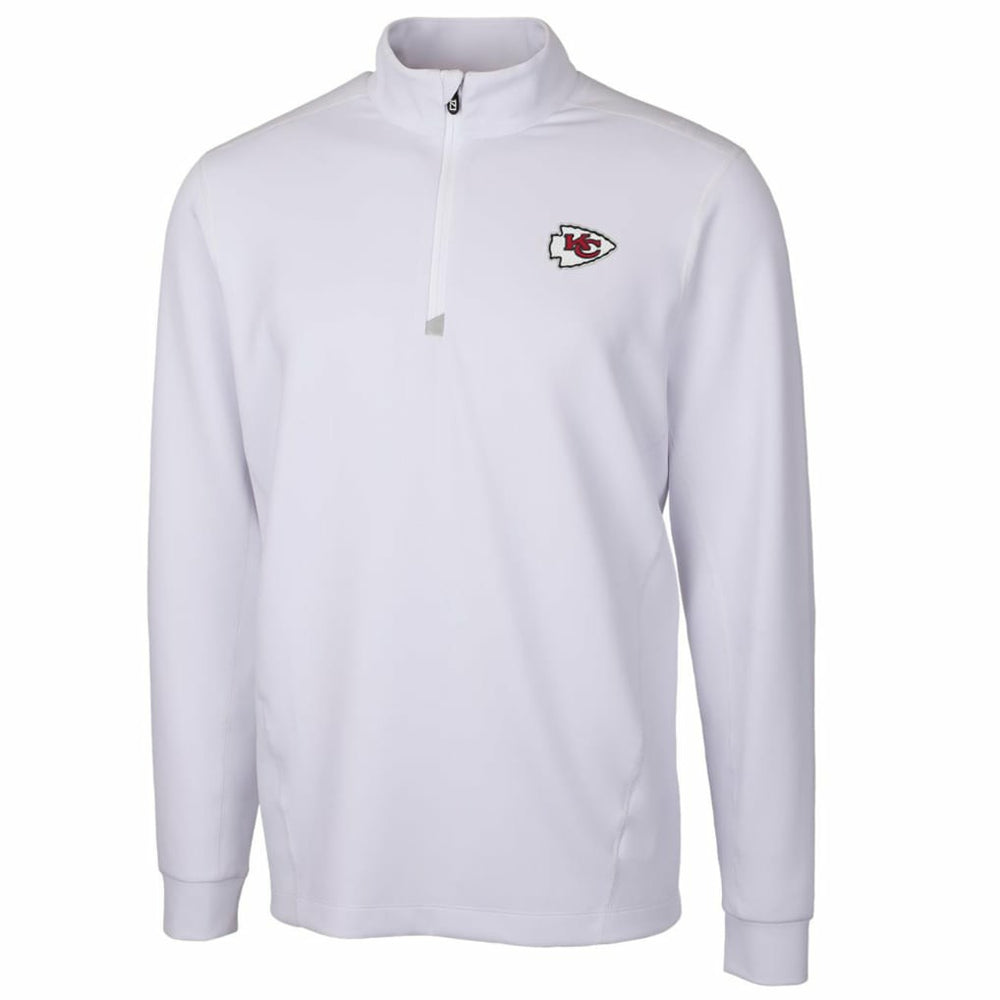 Kansas City Chiefs Cutter & Buck Traverse Quarter-Zip Pullover Jacket White | NFL