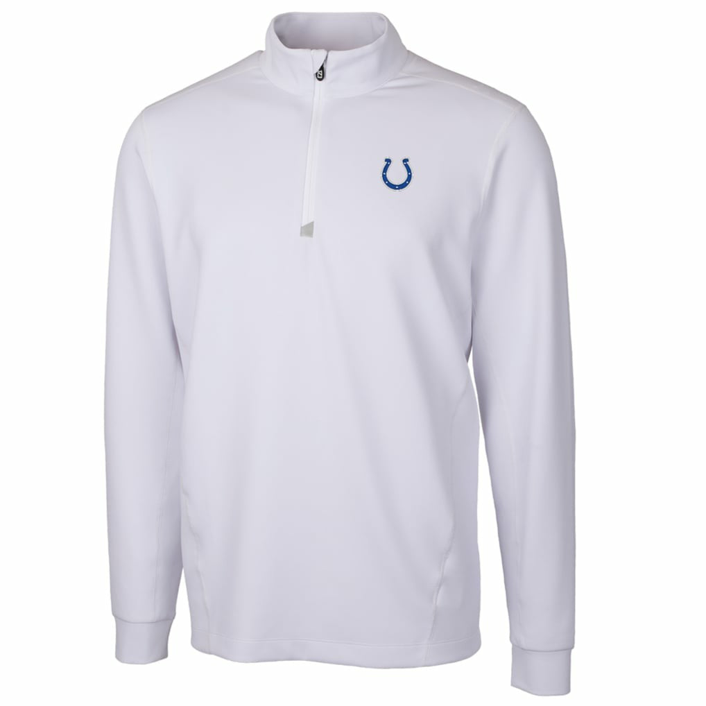Indianapolis Colts Cutter & Buck Traverse Quarter-Zip Pullover Jacket White | NFL