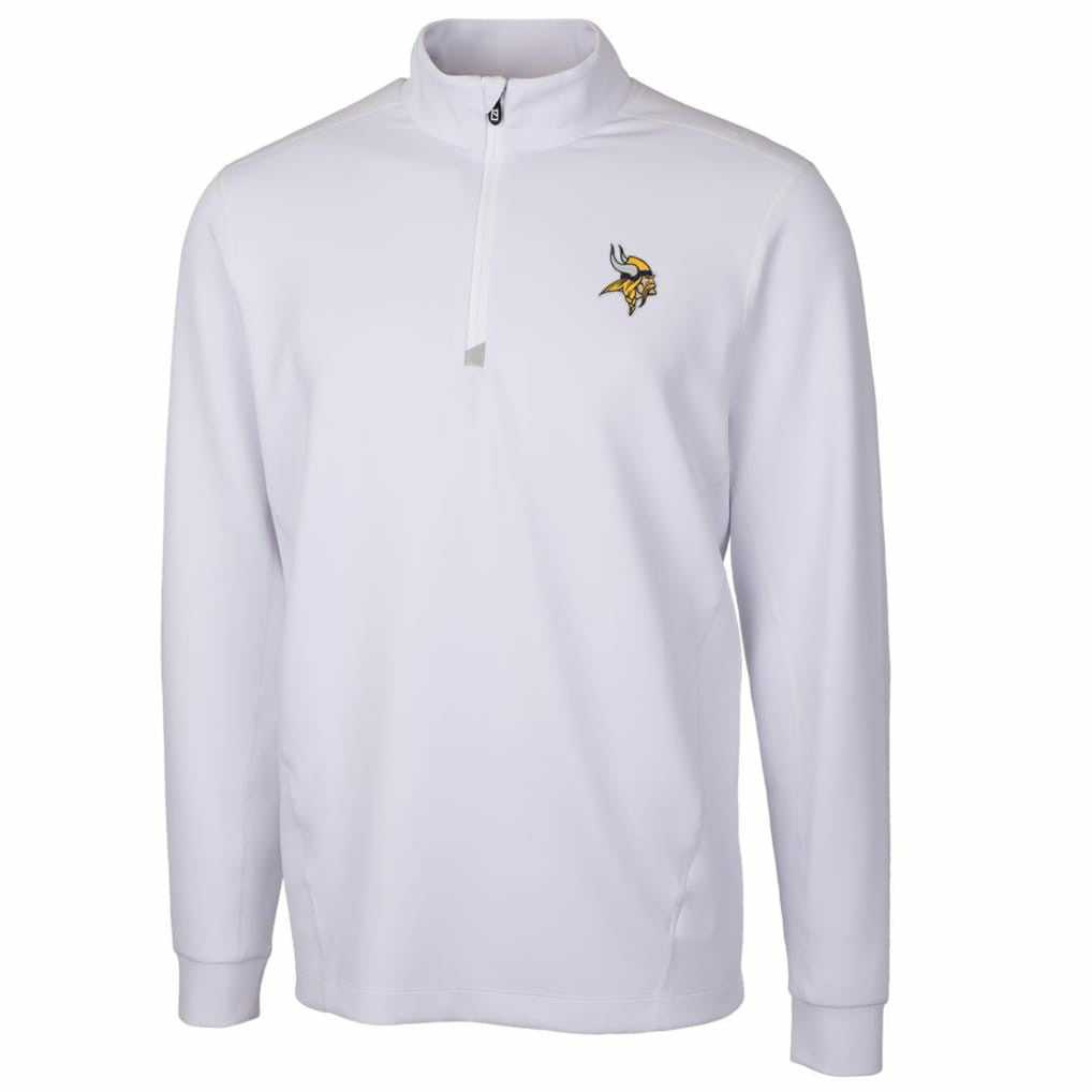 Minnesota Vikings Cutter & Buck Traverse Quarter-Zip Pullover Jacket White | NFL