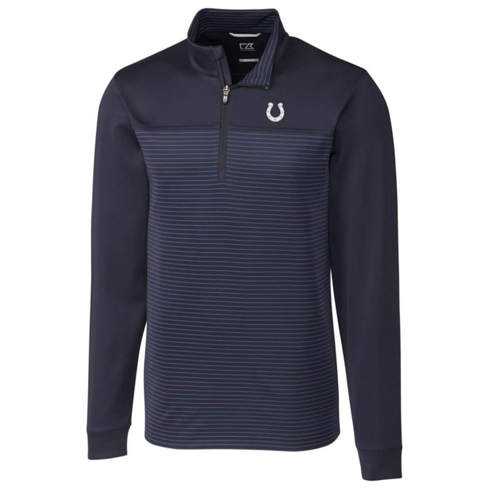 Indianapolis Colts Cutter & Buck Traverse Stripe Quarter-Zip Pullover Jacket Navy | NFL