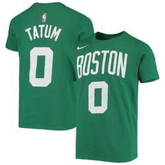 Jayson Tatum Boston Celtics Youth Logo Name & Number Performance T-Shirt Kelly Green - NBA