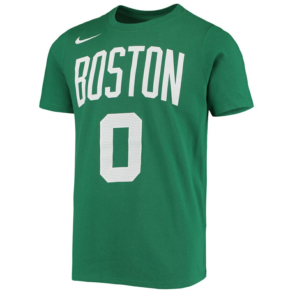 Jayson Tatum Boston Celtics Youth Logo Name & Number Performance T-Shirt Kelly Green - NBA