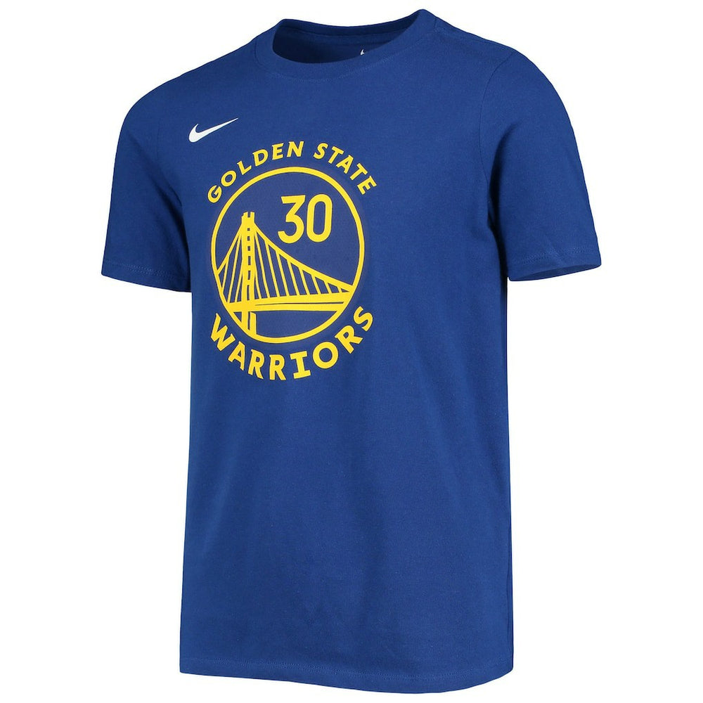 Stephen Curry Golden State Warriors Youth Logo Name & Number Performance T-Shirt Royal - NBA
