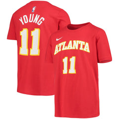 Trae Young Atlanta Hawks Youth Logo Name & Number Performance T-Shirt Red - NBA